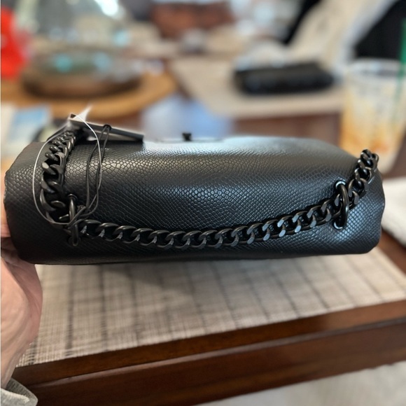 Nicole Miller New York Black embossed snakeskin print - Picture 7 of 11